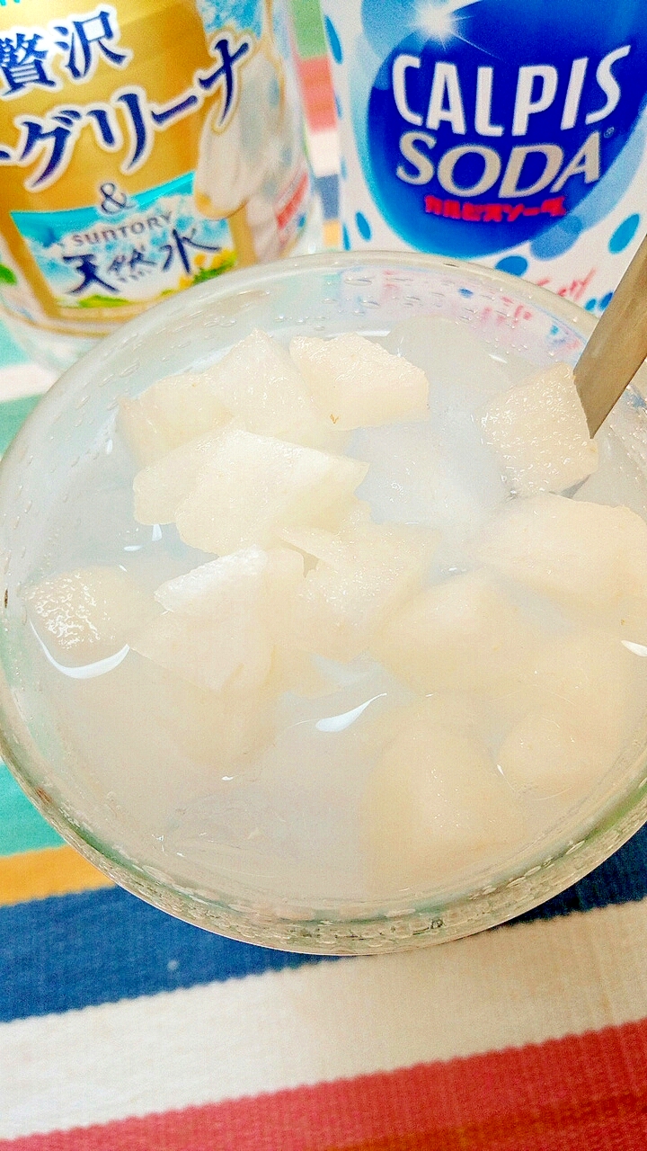 アイス☆梨のヨーグリーナカルピスソーダ♪