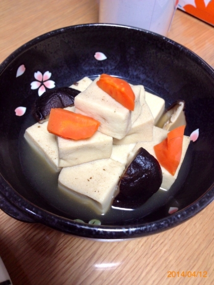 めんつゆで簡単♪高野豆腐と椎茸のさっと煮