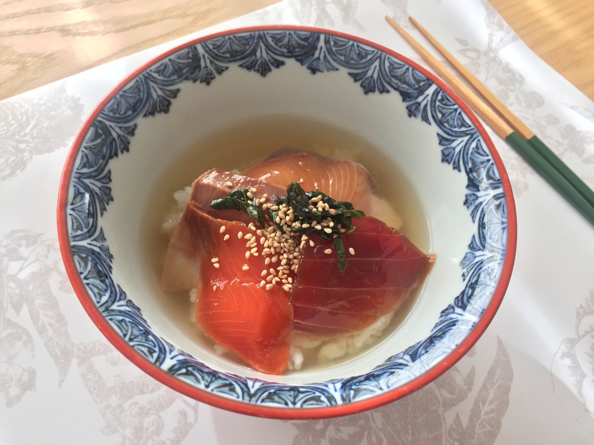 残ったお刺身で！海鮮茶漬け