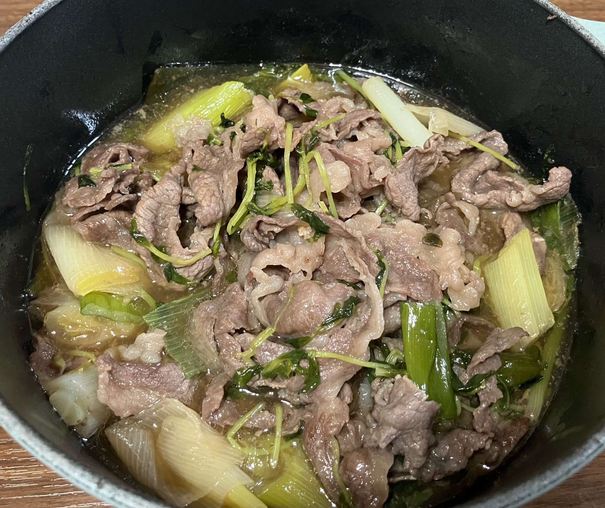 煮汁も無駄にせず食べきり！牛肉と野菜の煮物