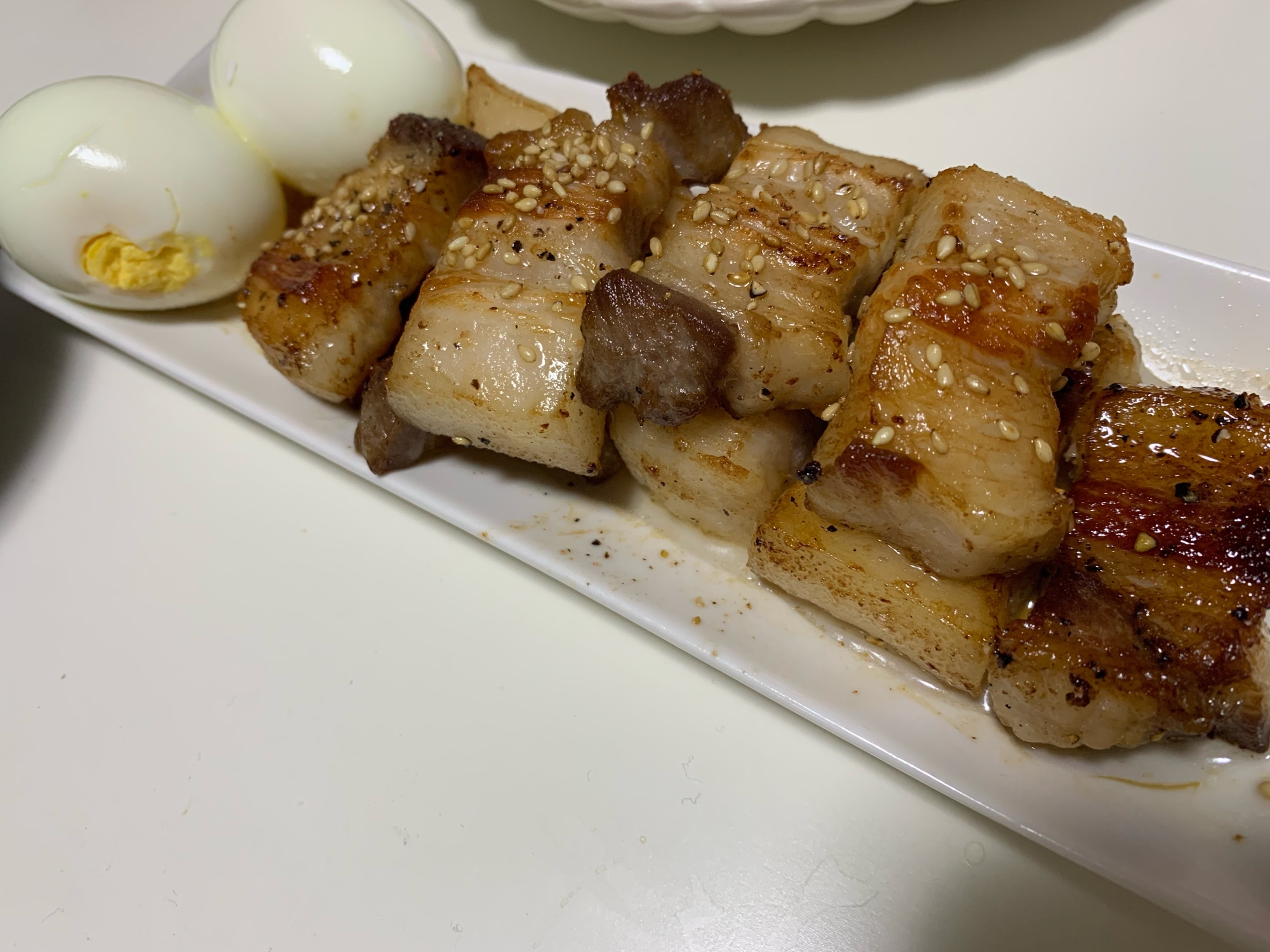 おつまみに最適な焼き豚バラ！