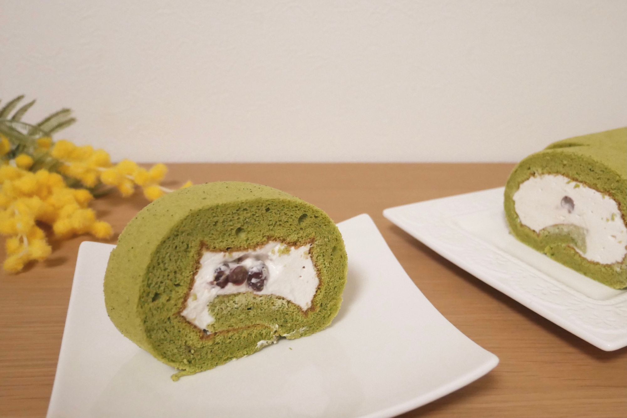 【簡単！もっちり】抹茶ロールケーキ