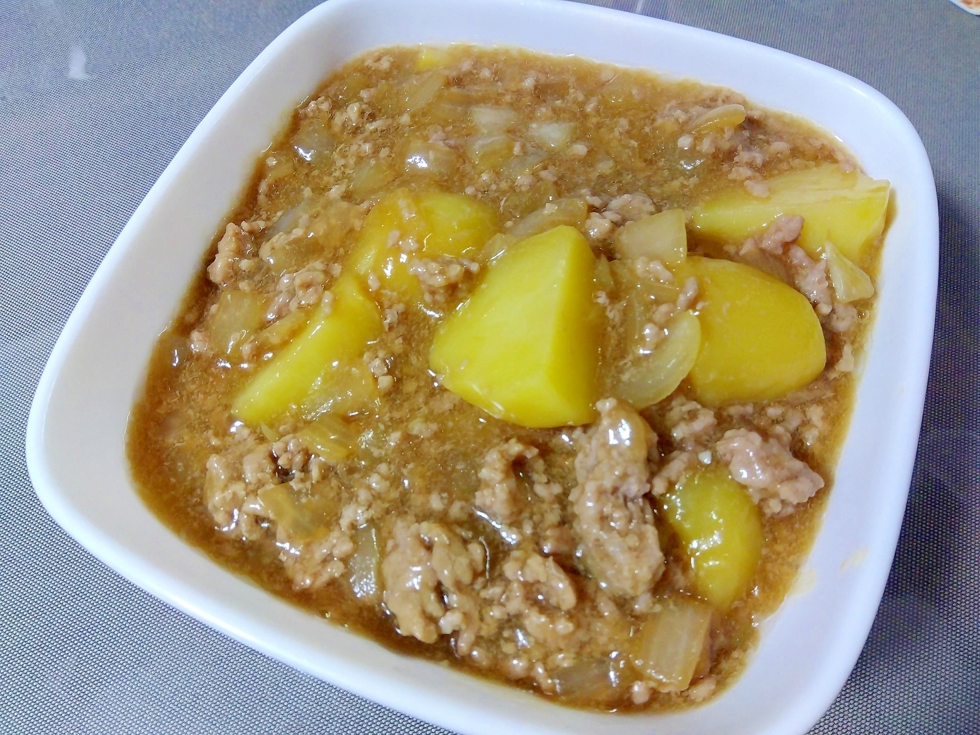 じゃがいものそぼろあんかけ++