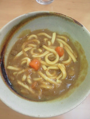 残りカレーでカレーうどん