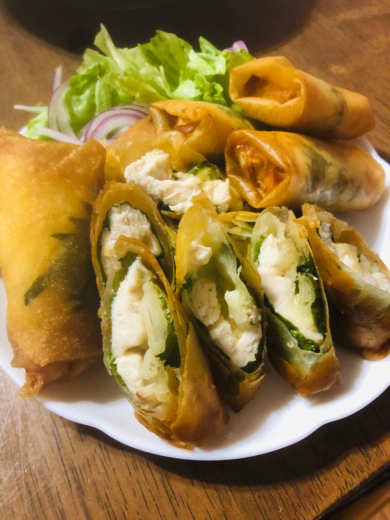 とろ〜りチーズの大葉とささみのパリパリ揚げ春巻き