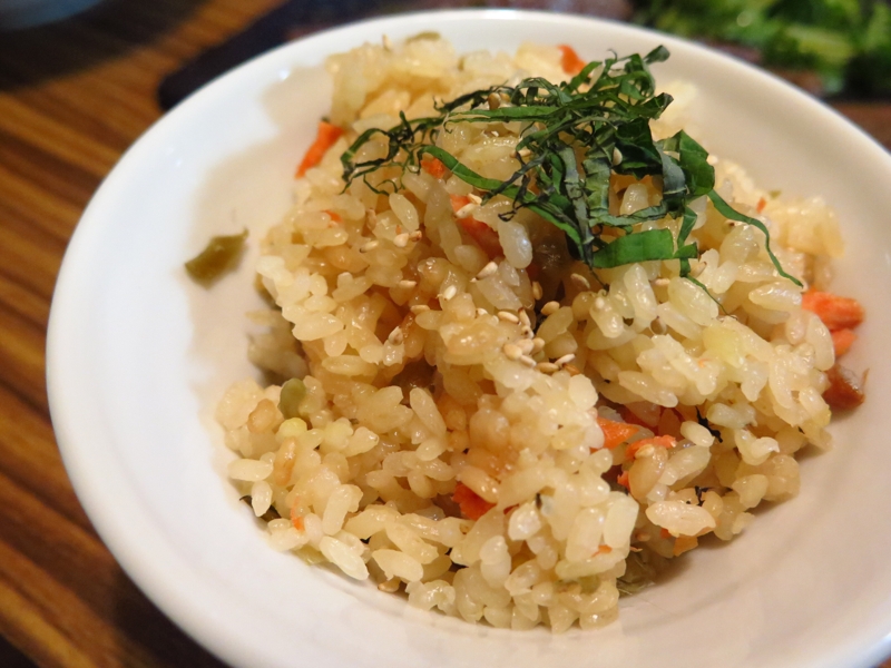 高菜と鮭の炊き込みごはん