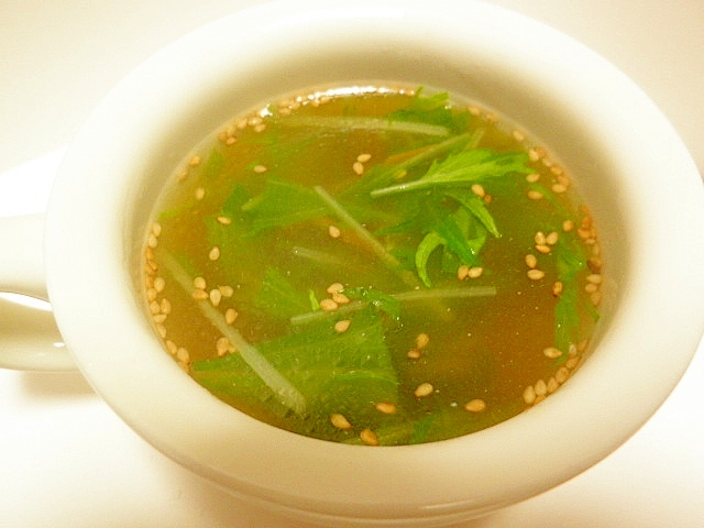 水菜の中華スープ