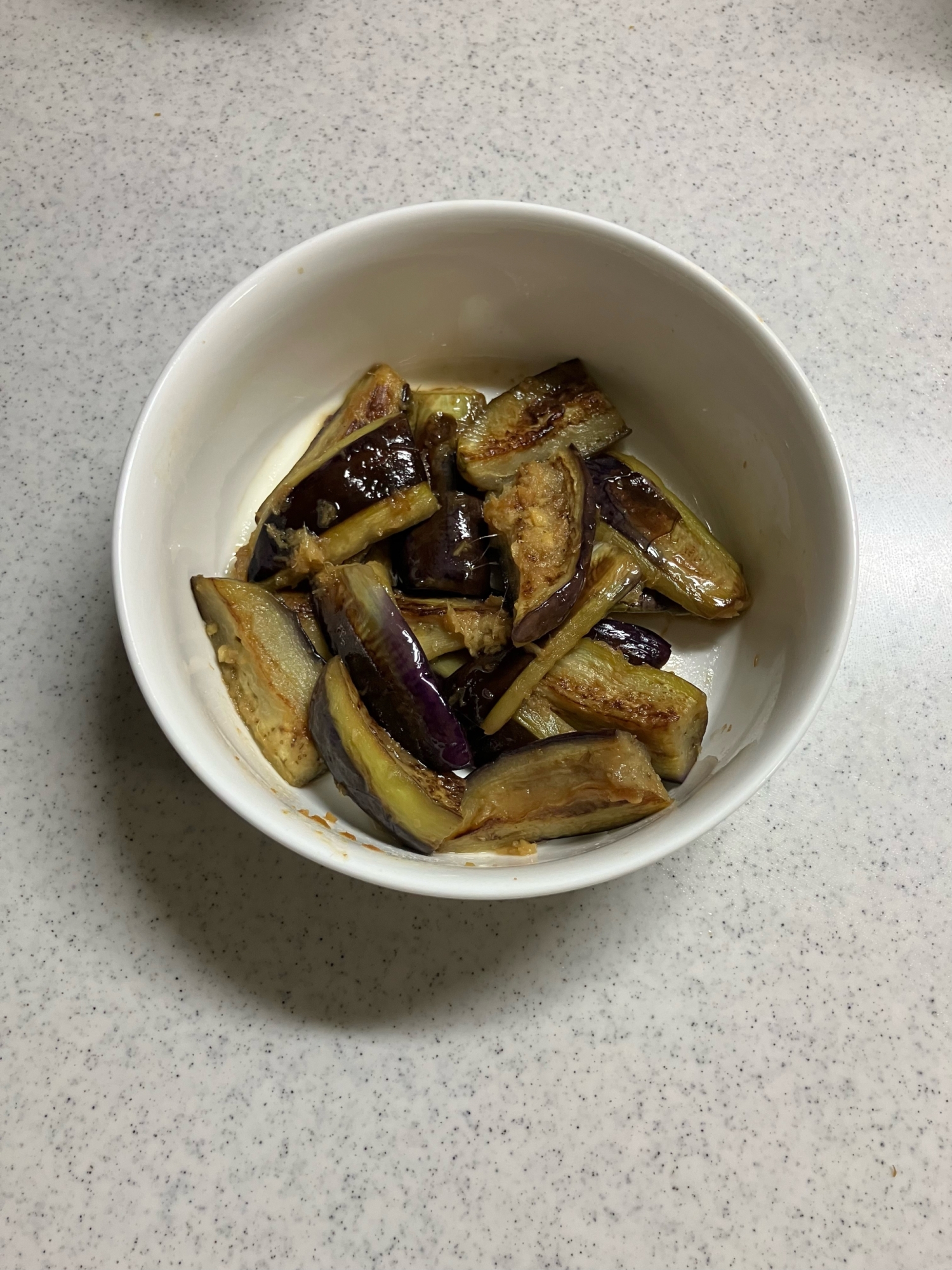 なすの姜葱醤ポン酢炒め