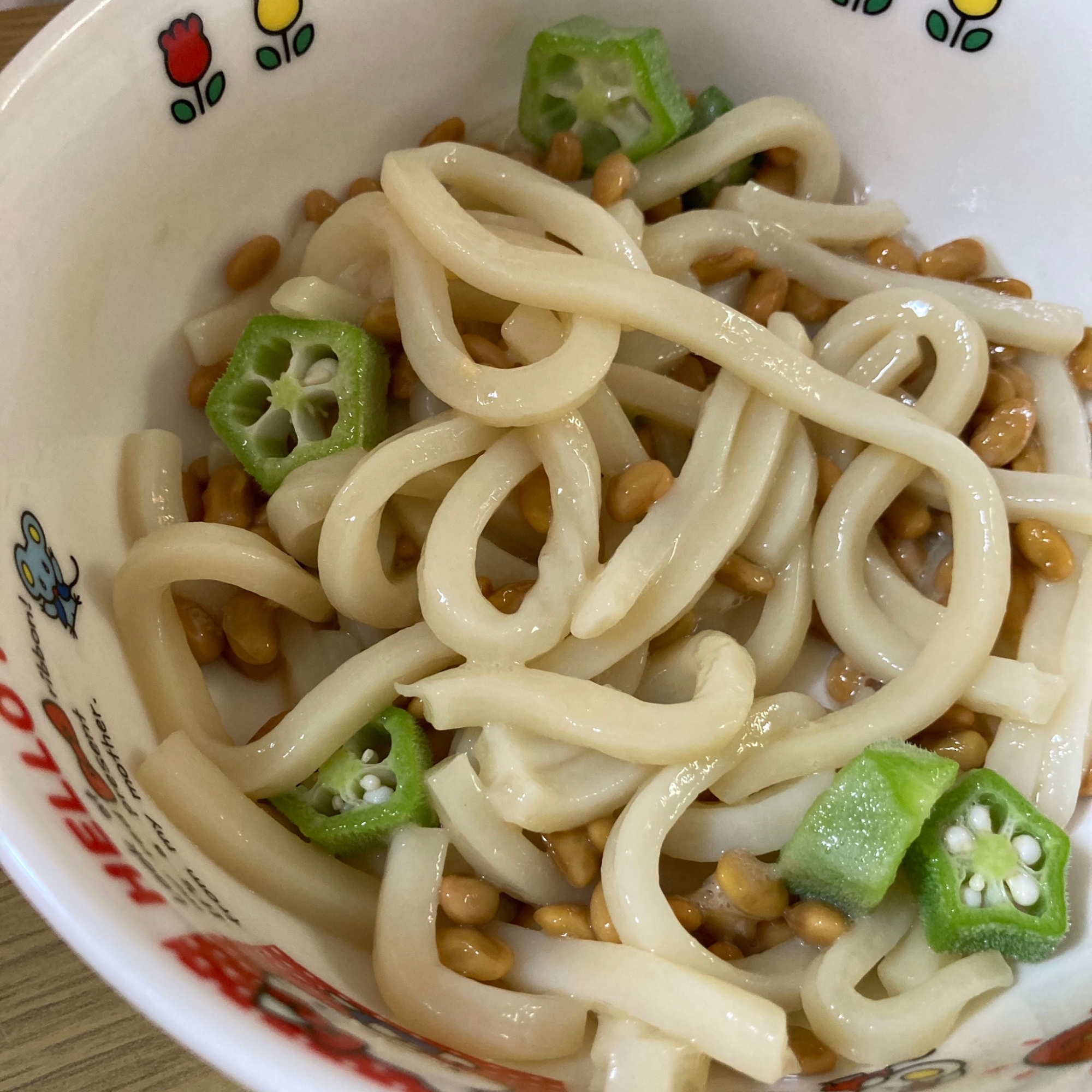 【幼児食】納豆おくらうどん