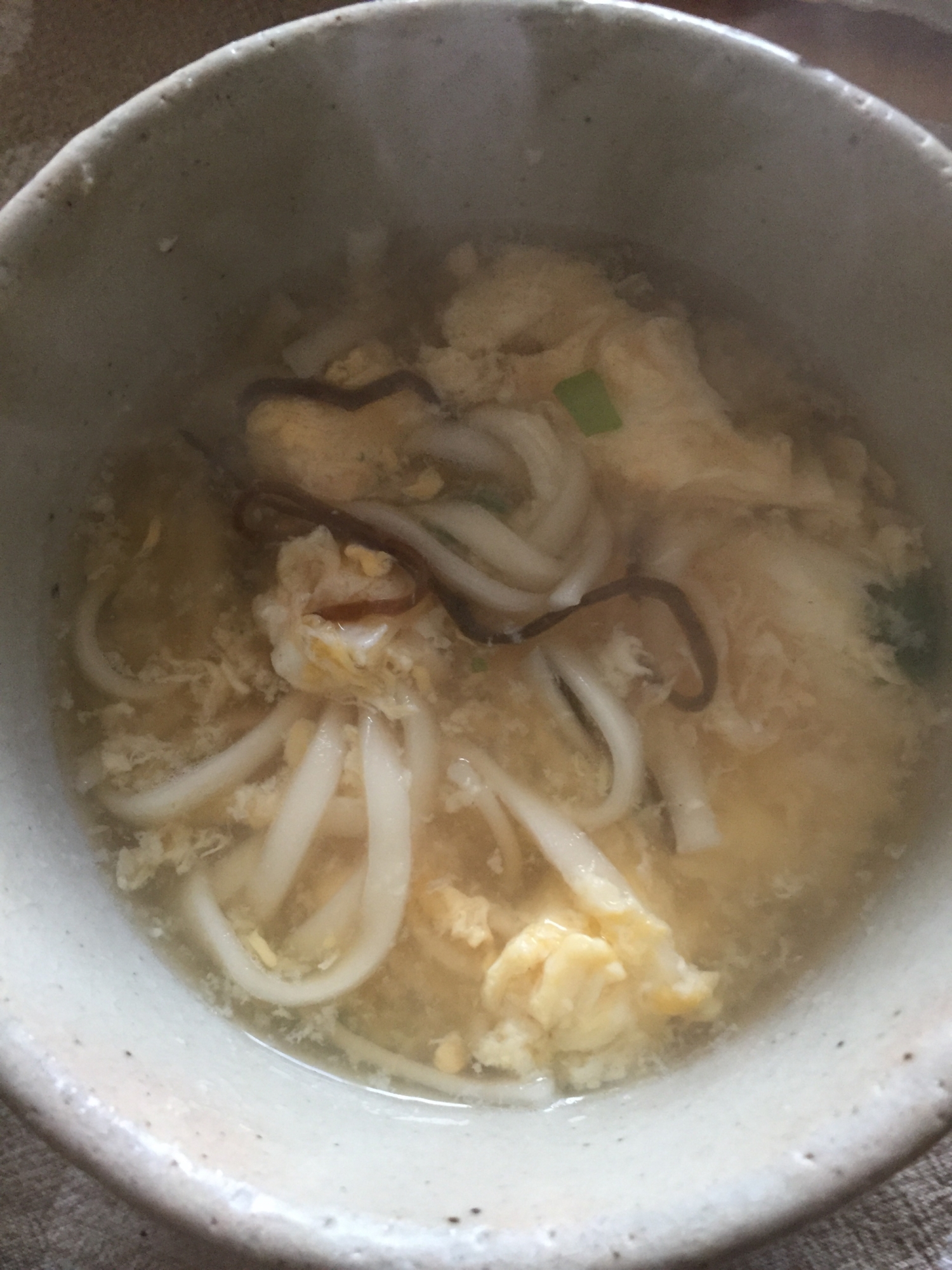 塩コンブのかき卵うどん