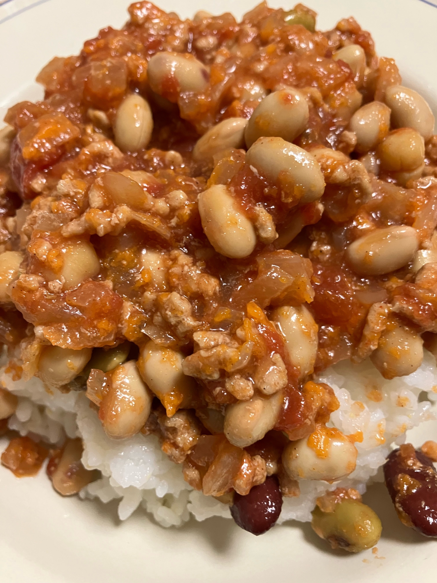 豆と挽肉のトマトライス