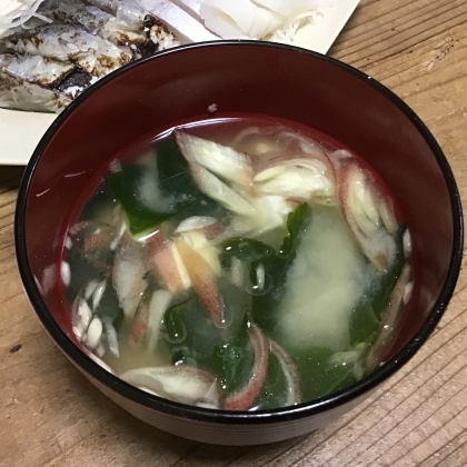 みょうがと豆腐の味噌汁