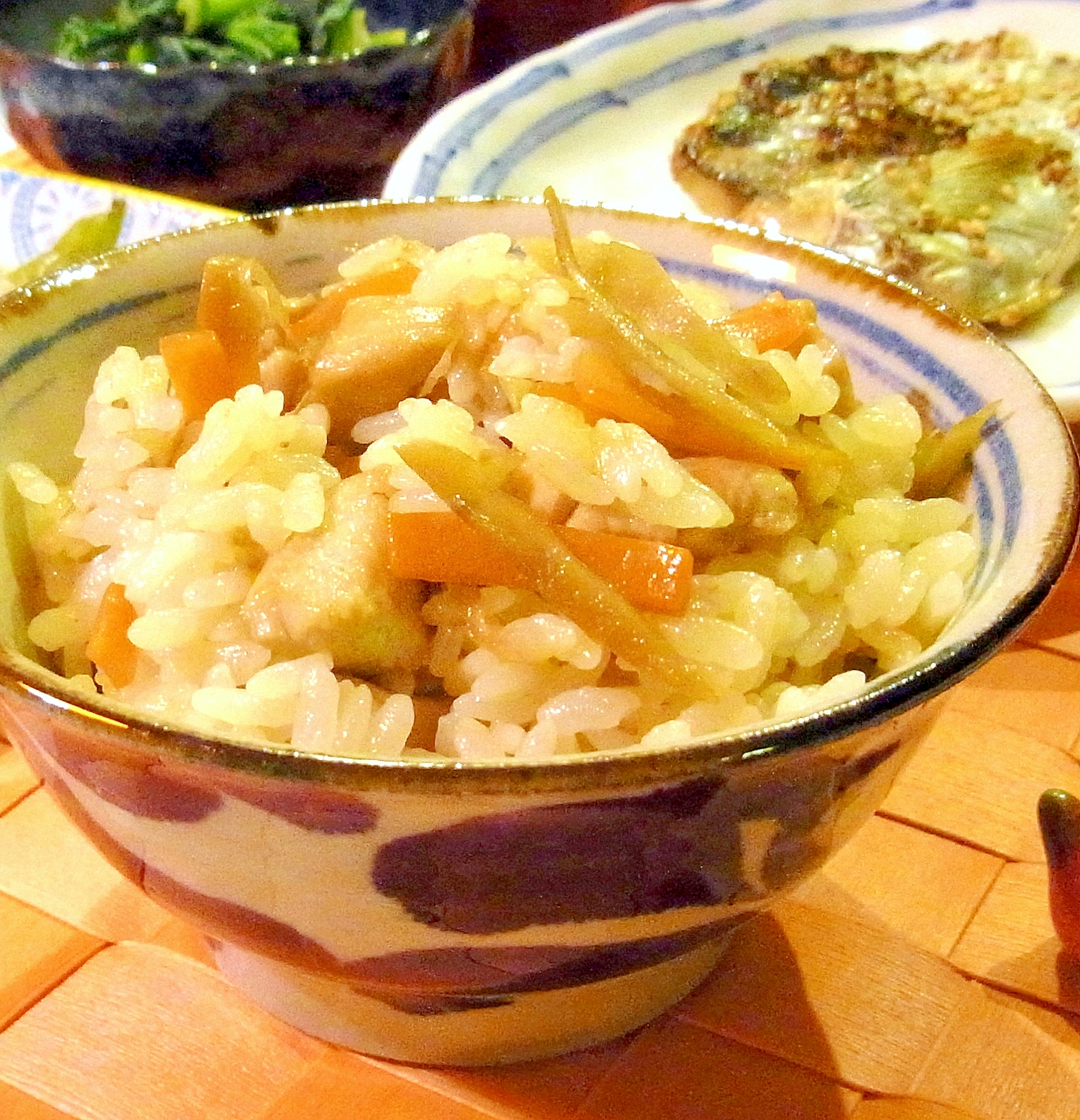 鶏ごぼうご飯