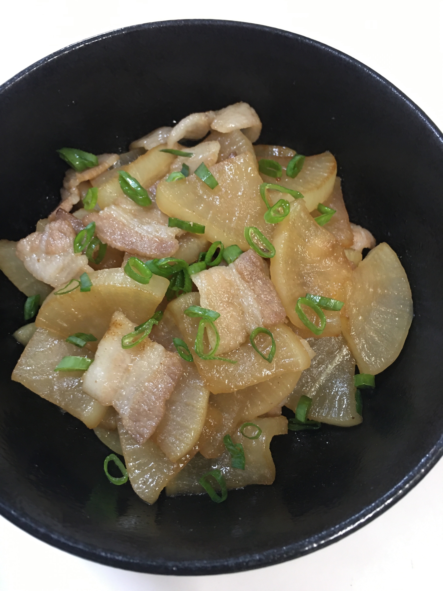 レンジで時短！豚バラ大根