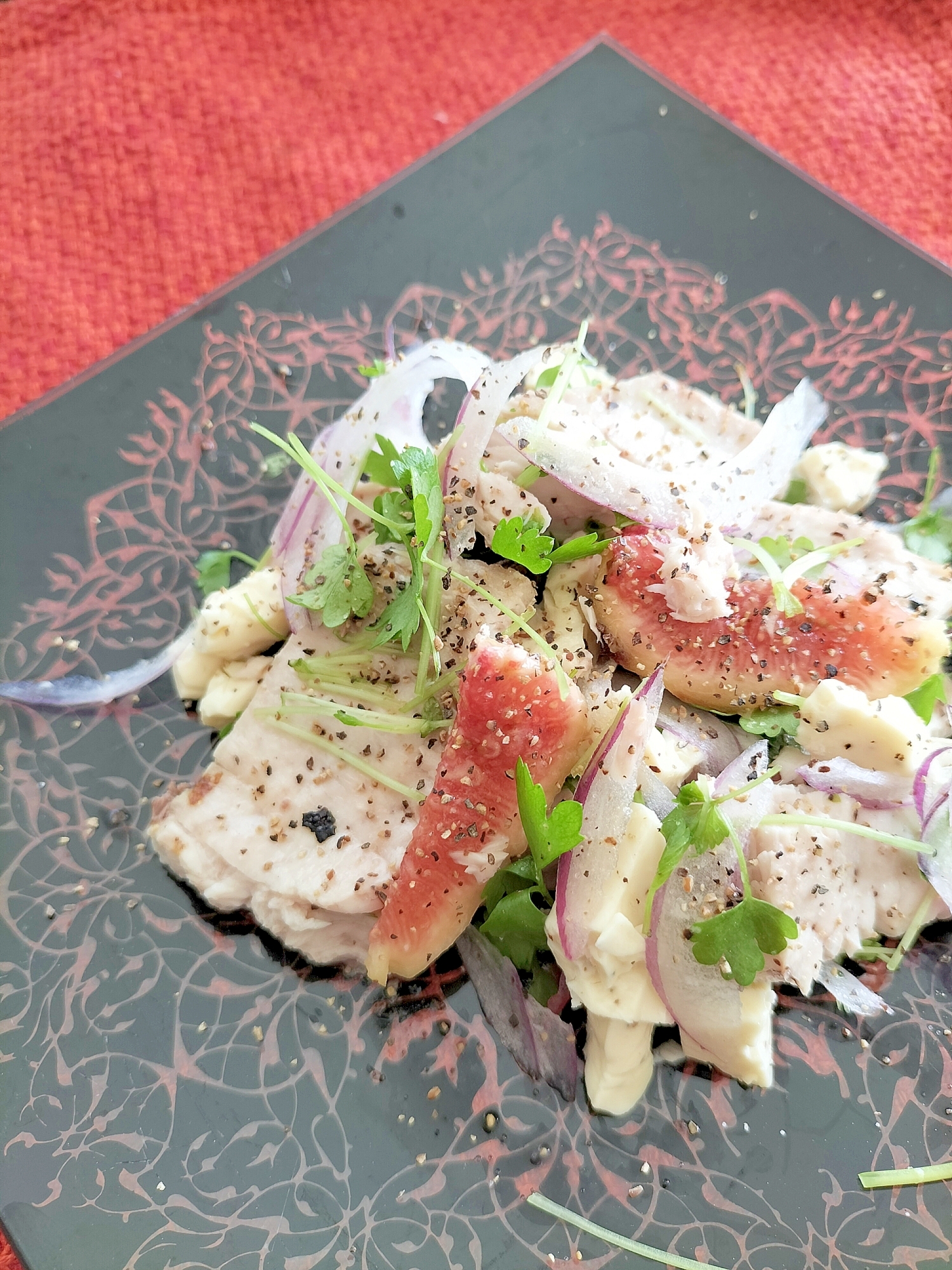 ぶりといちじくのアンチョビガーリックチーズ♪