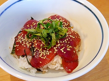 簡単！美味し～いまぐろの漬け丼