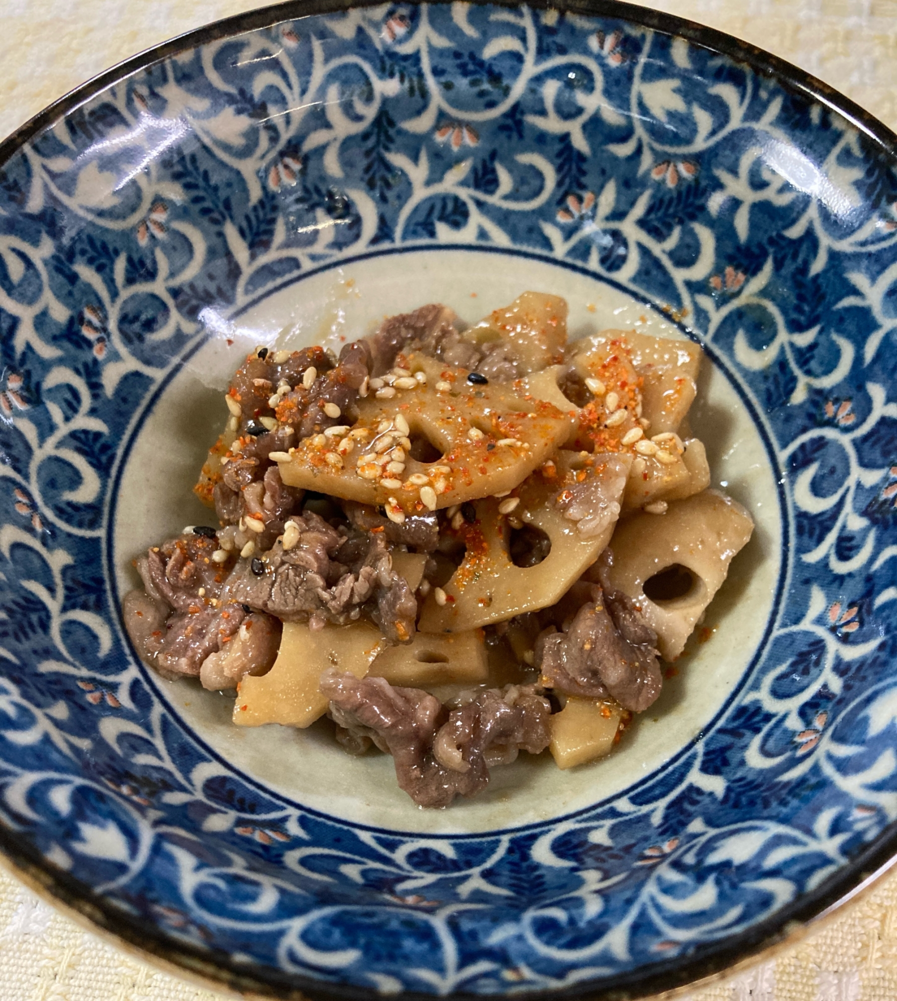 レンジで簡単！牛肉れんこんのきんぴら