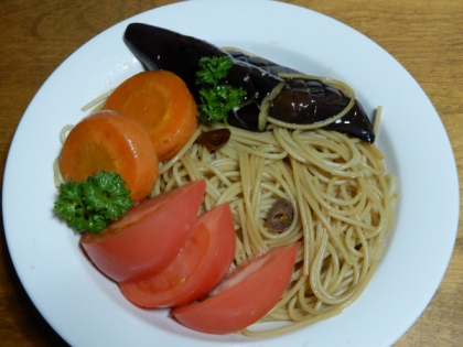 丸ごとなすと甘～い人参のパスタ