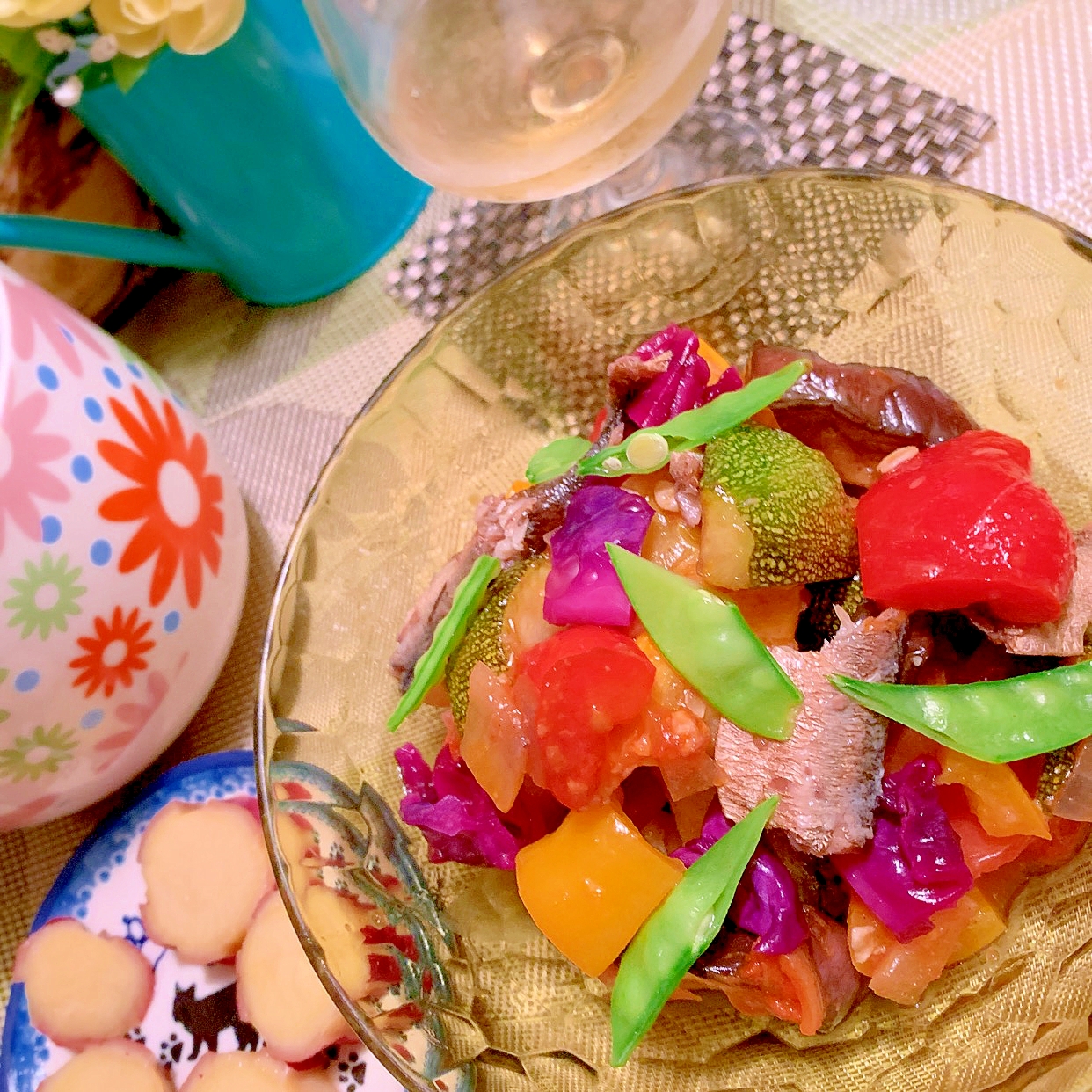 燻製オイルサーディンと彩り野菜のカポナータ