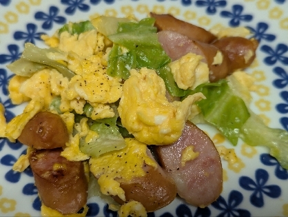 残ったレタスでᕷ* 魚魚とレタスの卵炒めꕤ୭*