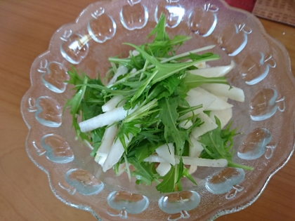 ツーンと♡長芋と水菜のサラダ