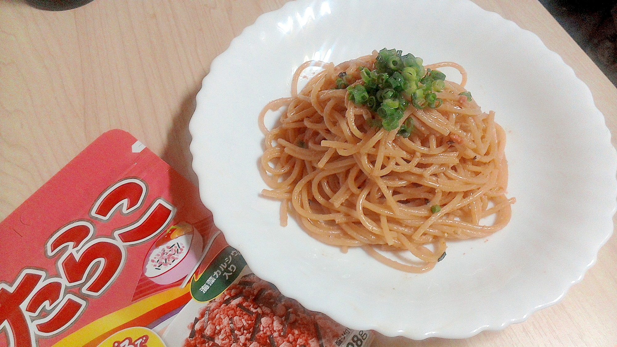 ふりかけで作る簡単タラコスパゲティ レシピ 作り方 By ねむいねむい8746 楽天レシピ