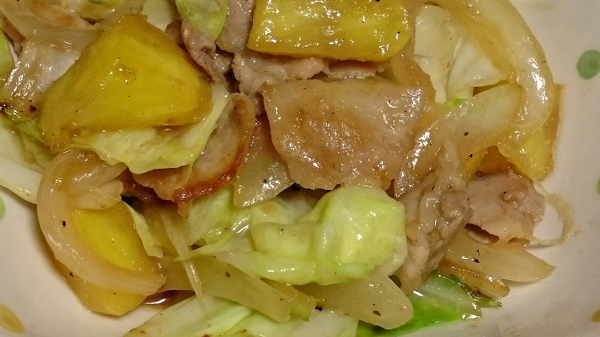 豚バラとパイナップルの野菜炒め