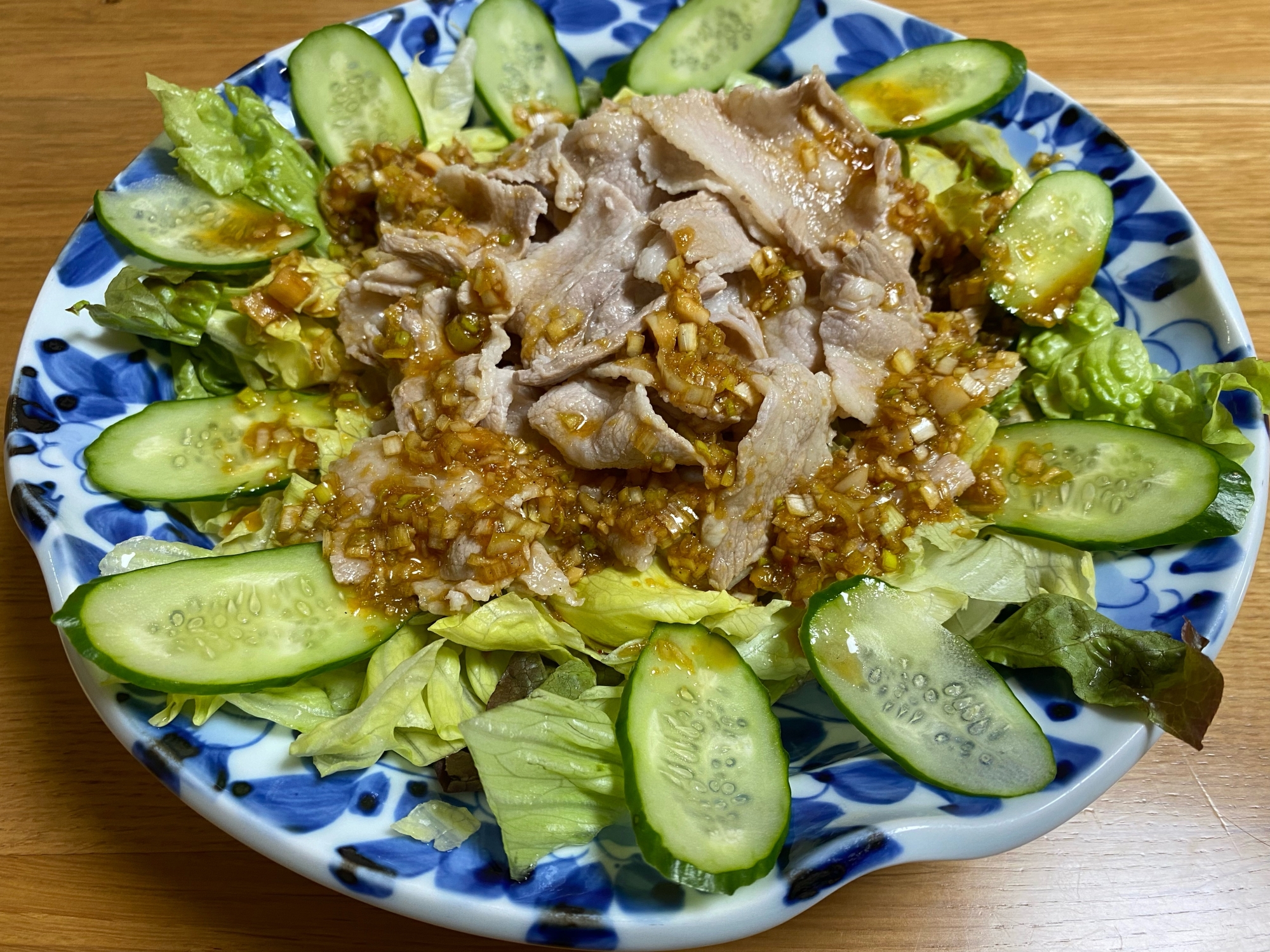 ボイル豚バラの中華風香味だれ