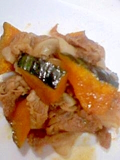 かぼちゃと豚肉炒め