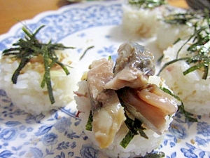 しめ鯖海苔胡麻寿司