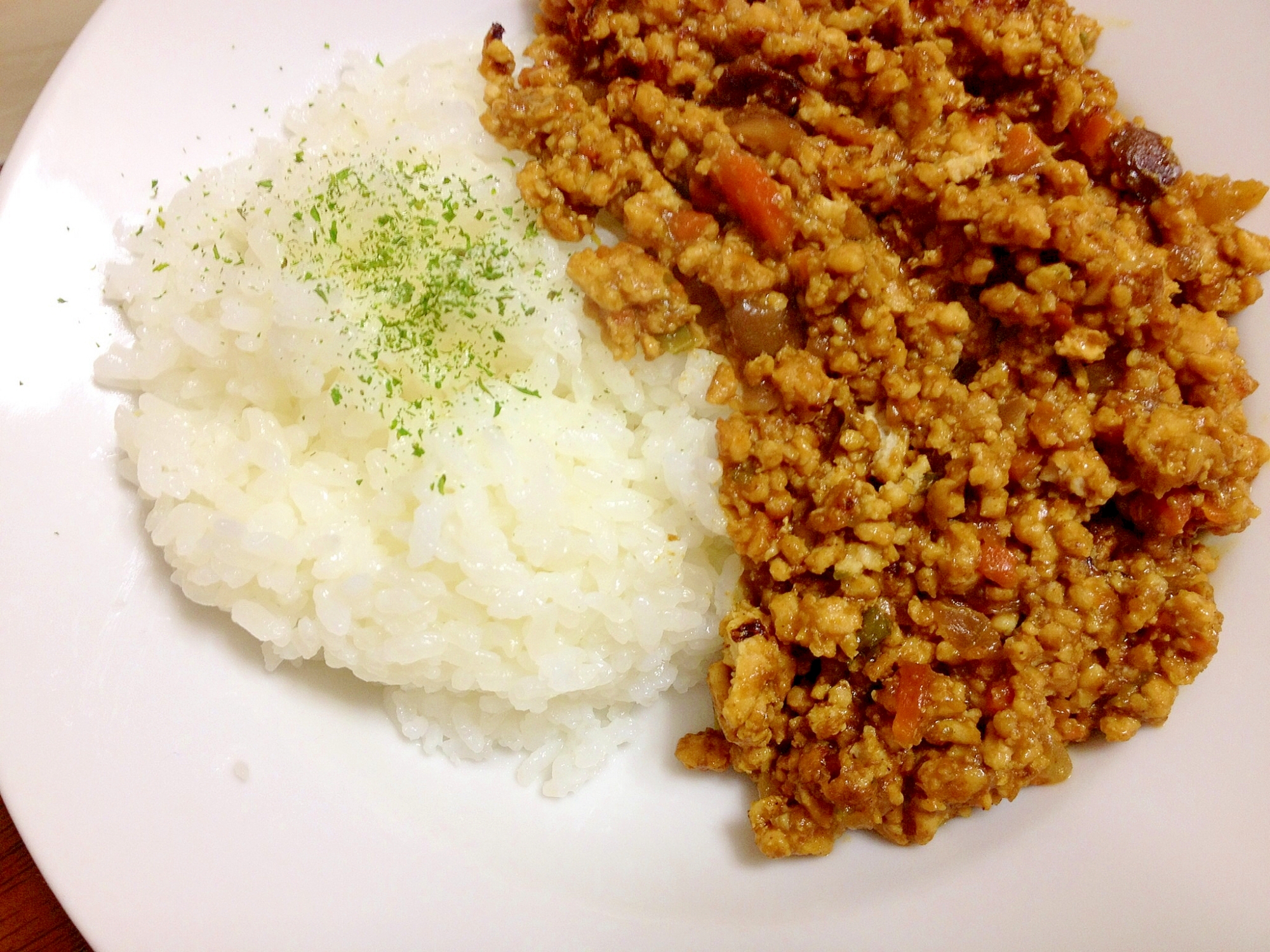 鶏ミンチとしめじのキーマカレー