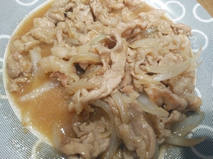 豚コマ肉で生姜焼き