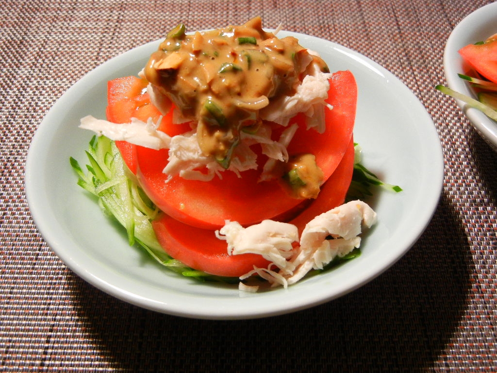 アーモンドが入った特製たれの バンバンジー レシピ 作り方 By Kon9093 楽天レシピ