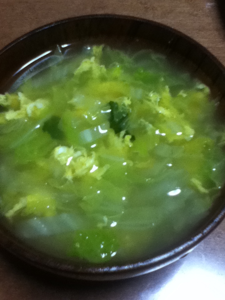 白菜の卵中華スープ