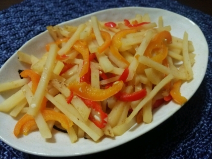 じゃがいもとパプリカの塩こうじ炒め