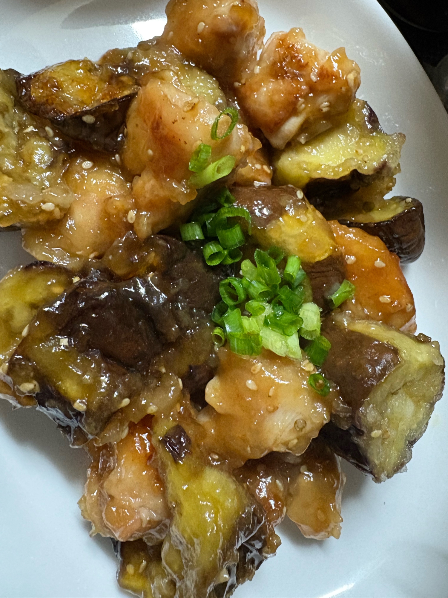 ナスと鶏肉のトロッといため