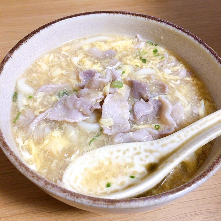 とろ玉肉うどん★*。