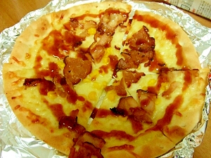 焼き豚のピザ