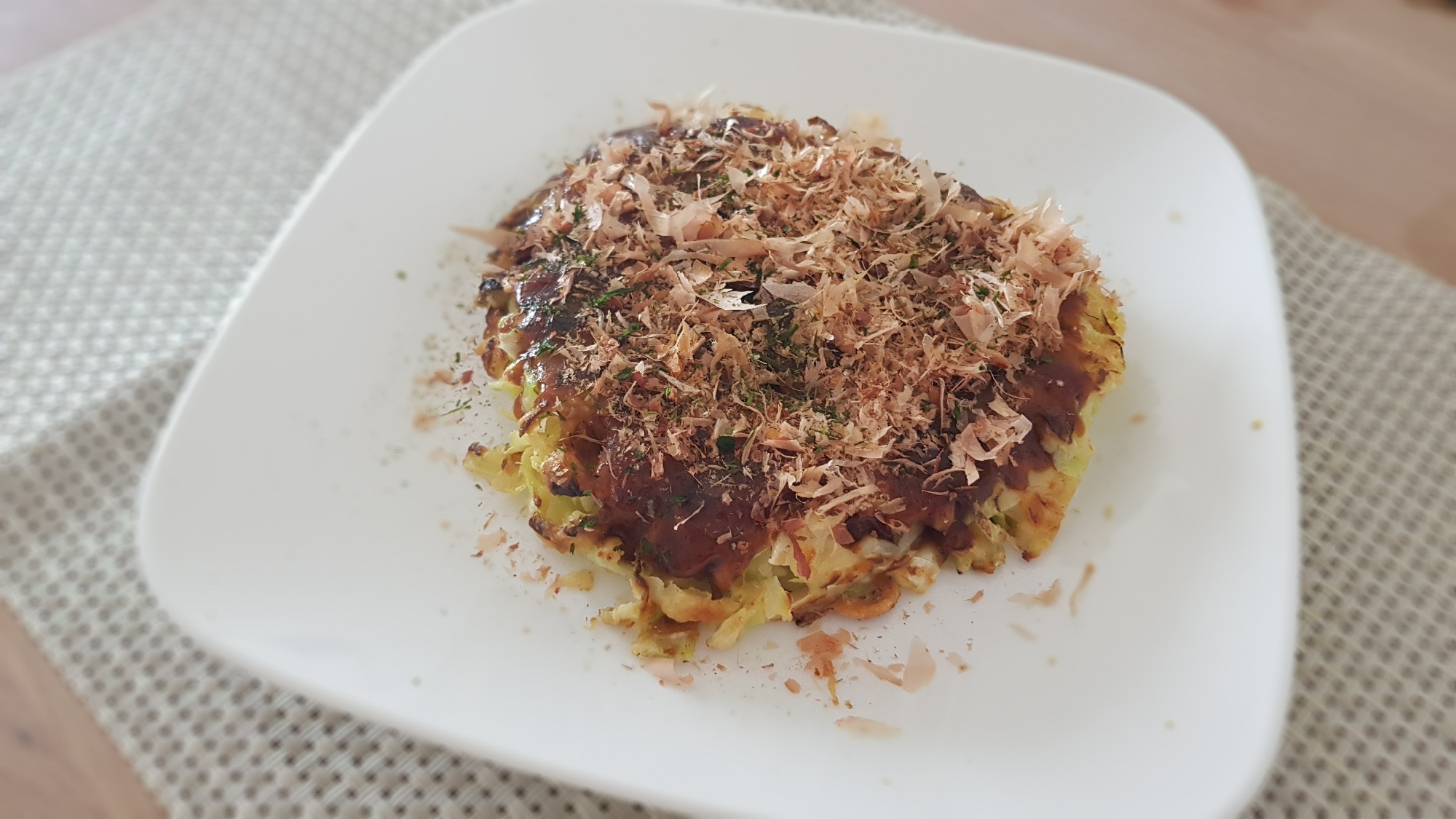 簡単ヘルシー!肉なしお好み焼き