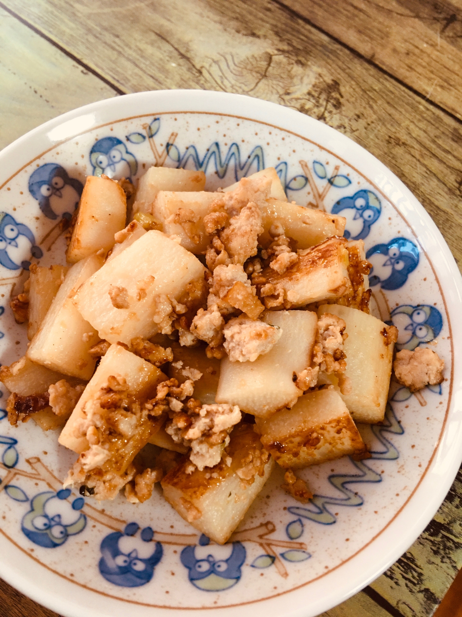 長いもと鶏ひき肉のそぼろ煮