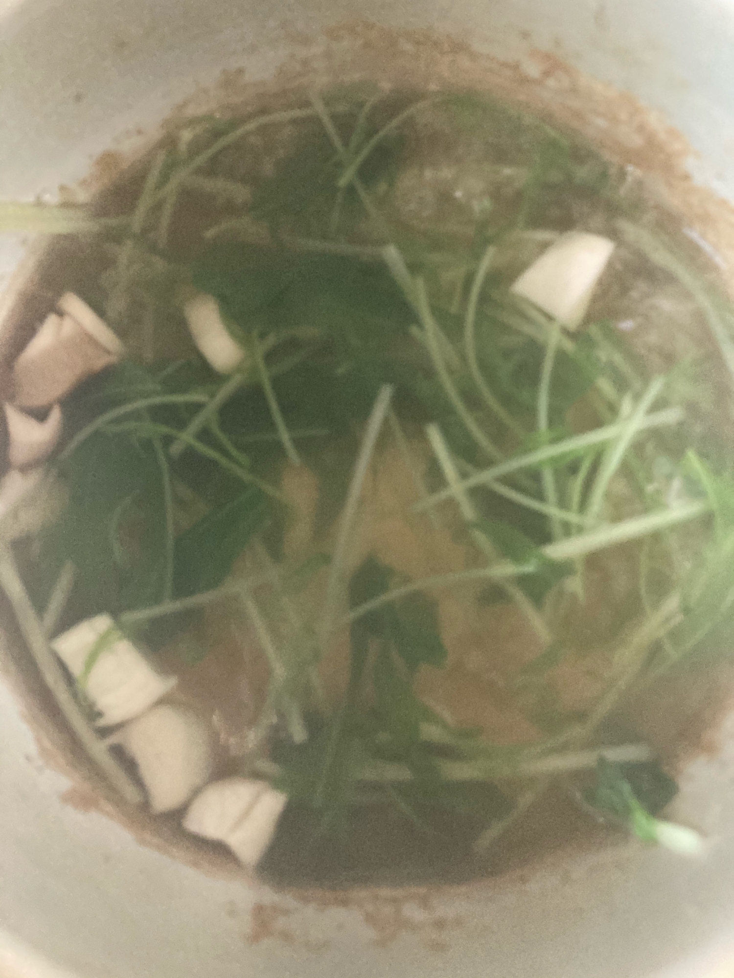 スープジャーレシピ♪水菜とエリンギのスープ