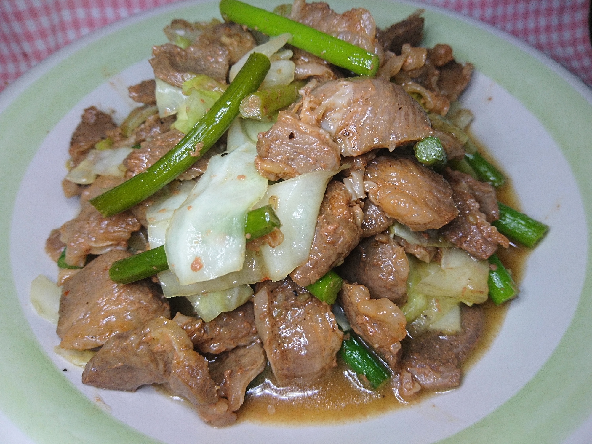 豚ハラミ焼肉用 味付け肉で野菜炒め レシピ 作り方 By あやめぇ 楽天レシピ