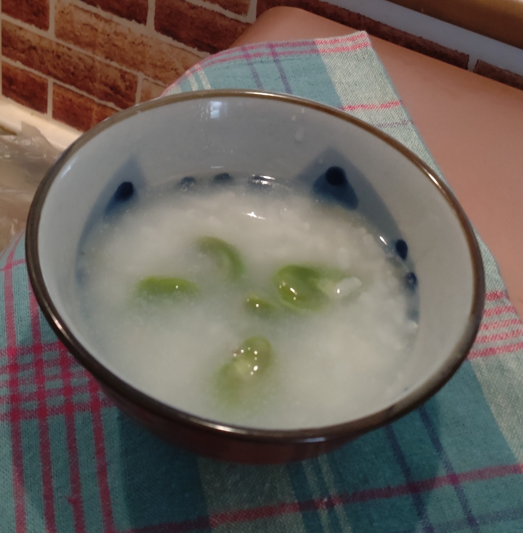 そら豆入りお粥