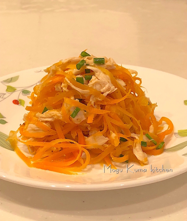 ゆずぽんが決め手!にんじんとササミのサラダ☆