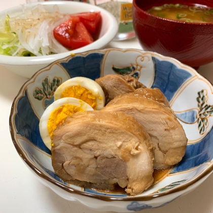 鶏が柔らかく味がしみて、めちゃくちゃ美味しい❣️家族にも大好評だったのでまた作ります〜❤️