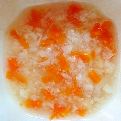 離乳食後期　４種の野菜入りコンソメスープ