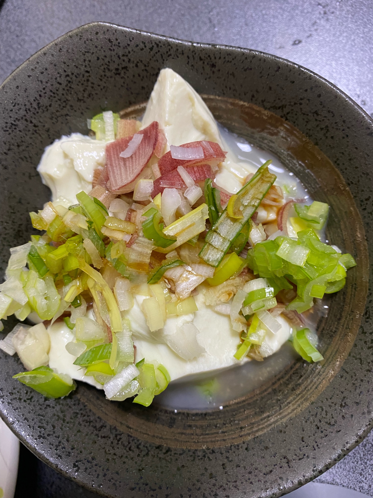 薬味たっぷり寄せ豆腐