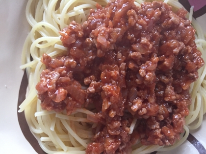 洋食屋のミートソーススパゲッティ