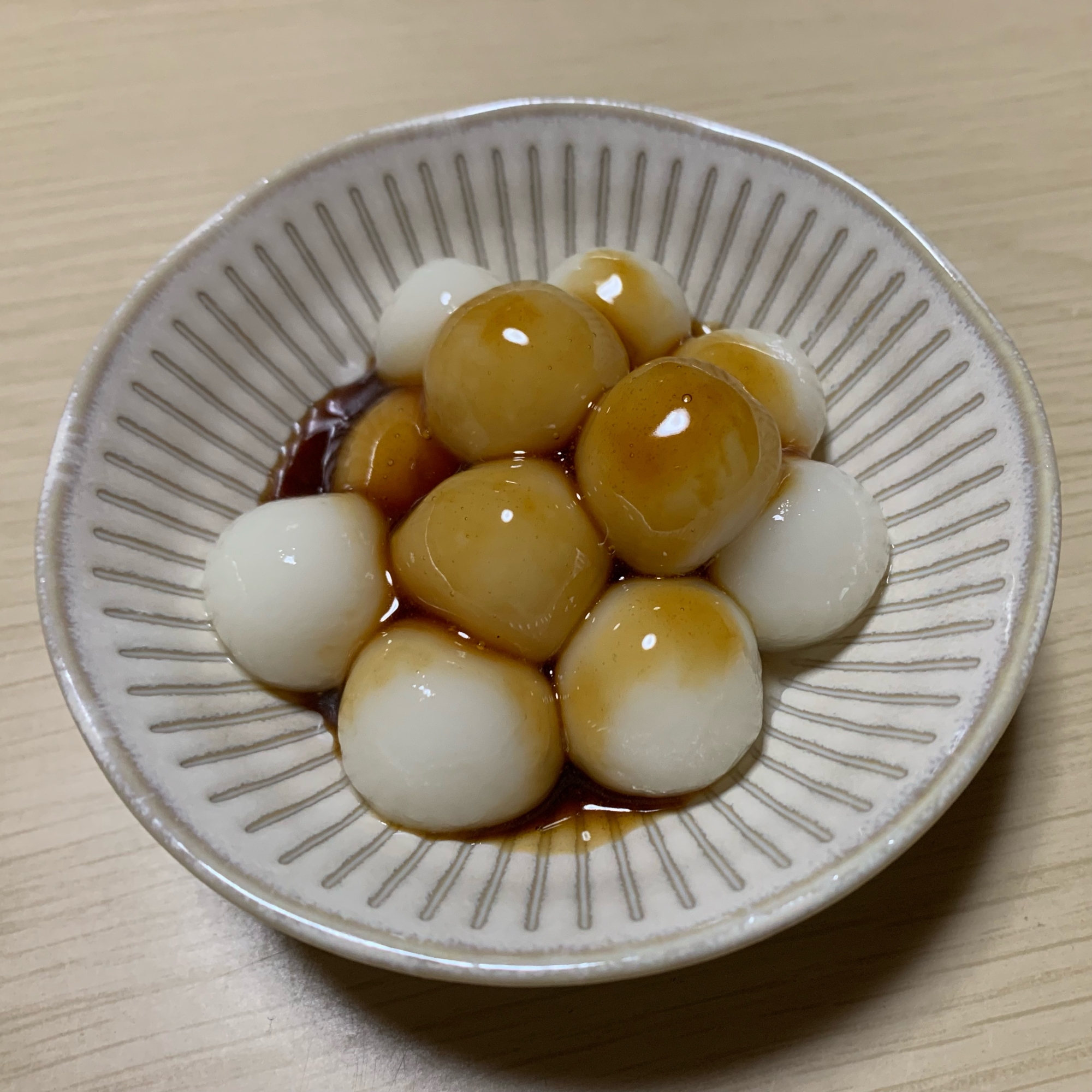 1人分のおやつにぴったり ミニ白玉のみたらし団子 レシピ 作り方 By りんのおうちごはん 楽天レシピ