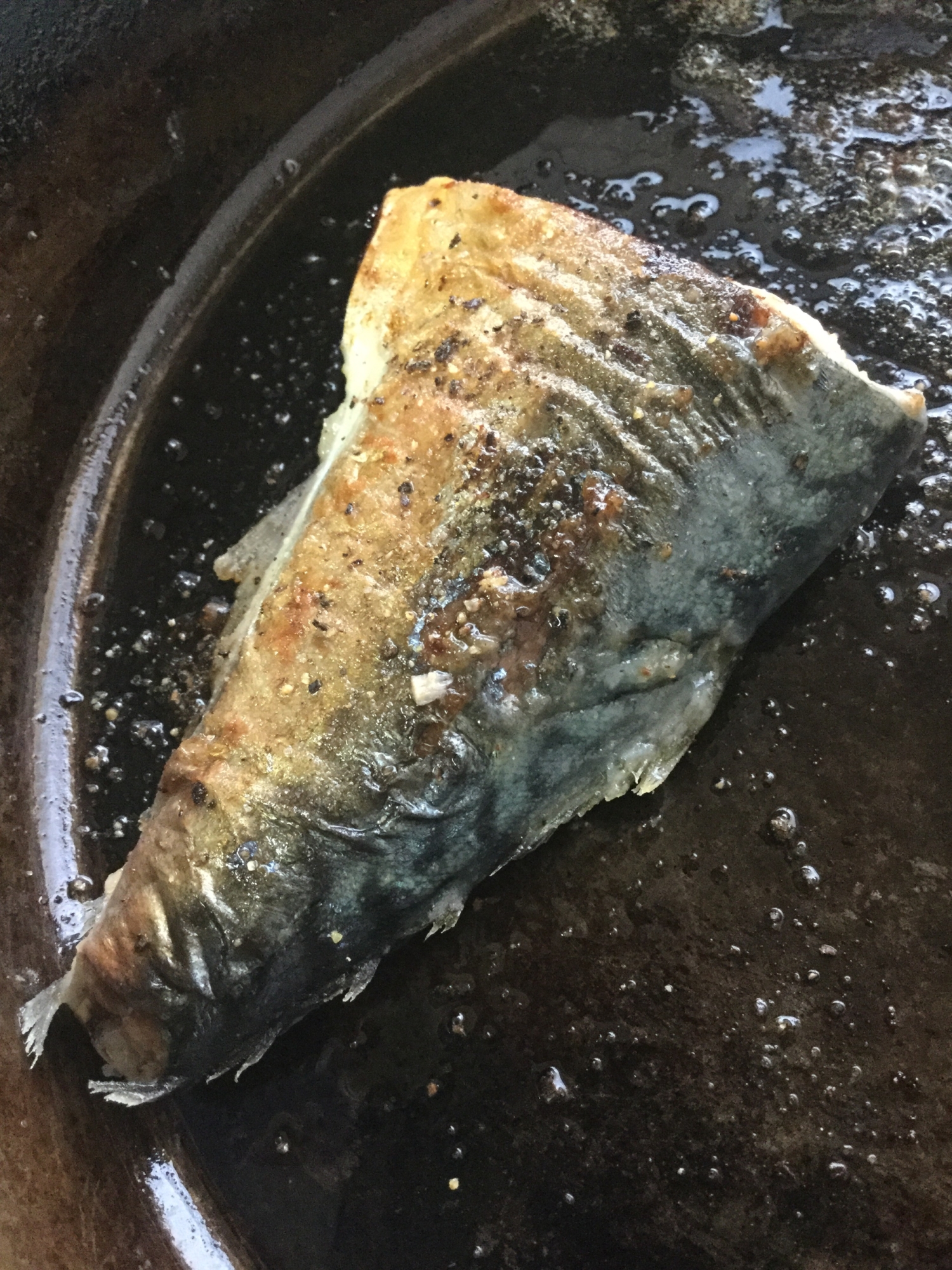 鯖のオリーブオイル焼き